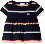 👚 девичья футболка с полосками lacoste girl feminine логотип