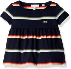 img 1 attached to 👚 Девичья футболка с полосками Lacoste Girl Feminine