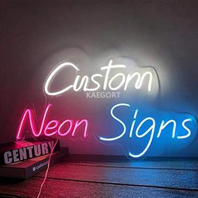 img 4 attached to KAEGORT Custom LED Neon Light Sign Wall Decor Personalized Handmade Design Neon Art Wall Sign For Party Wedding Bar Slogan Custom Text Color Font Styles (Power Adapter Include)