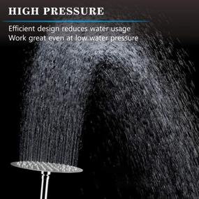 img 3 attached to 💦 Voolan High Pressure Shower Head - California Compliant 1.8 GPM - 8" Rain Shower Head crafted with 304 Stainless Steel - Enhanced Showering Experience Even with Minimal Water Flow - Chrome Finish