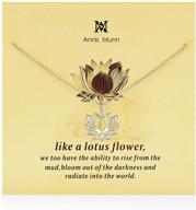 💎 exquisite am annis munn lotus necklace - timeless 925 sterling silver flower pendant for a delicate valentine's day gift logo