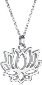 img 3 attached to 💎 Exquisite AM ANNIS MUNN Lotus Necklace - Timeless 925 Sterling Silver Flower Pendant for a Delicate Valentine's Day Gift