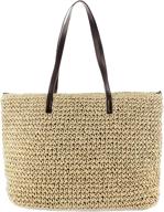 handbags handwoven natural summer shoulder women's handbags & wallets and totes logo