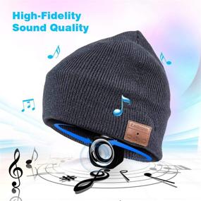 img 2 attached to Stay Warm and Connected with Lukasa Bluetooth Beanie Hat V5.0 - The Ultimate Winter Hat for Outdoor Sports and Running