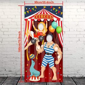 img 1 attached to 🎪 Carnival Circus Party Decoration: Hercules-Themed Fabric Photo Door Banner for Engaging Carnival Game Supplies