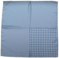 houndstooth panel woven pocket square logo