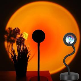 img 4 attached to Sunset Lamp Projector 360° Rotation Rainbow Sunset Light Lamp, LED Night Light Projector, Romantic Atmosphere Photography Lighting Decor - Sunset Red