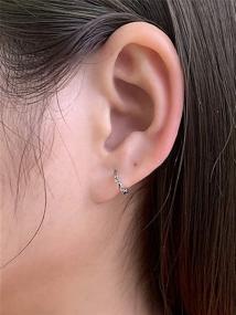 img 3 attached to 🌟 Stylish and Hypoallergenic Minimalist Sterling Cartilage Earrings for Girls: A Perfect Jewelry Choice