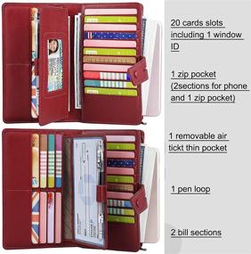 img 1 attached to YALUXE Blocking Removable Checkbook Capacity Women's Handbags & Wallets