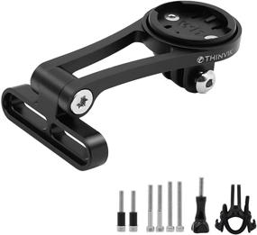 img 4 attached to Thinvik Out-Front Adjustable Angle Bike Computer Mount for Wahoo – GoPro Combo Mount for Wahoo Mini, Elemnt & Elemnt Bolt, Elemnt Roam GPS Bike Computer – Premium CNC Aluminum Alloy