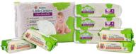 👶 happy little camper natural disposable cotton baby diapers with aloe, ultra-absorbent, hypoallergenic and fragrance free, size 4 (22-37 lbs), white, 160 count + wipes logo