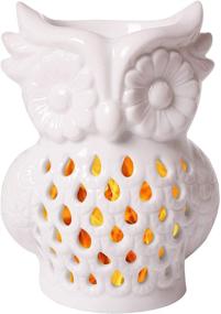 img 4 attached to 🦉 Ceramic Tea Light Holder - White Owl Shape | Aromatherapy Essential Oil Burner & Diffuser for Tea Light | Home Decoration - Daughter's Gift