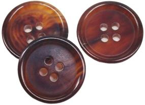 img 1 attached to 🧥 Upgrade Your Blazers and Suits with YaHoGa 11-Piece Light Brown Horn Buttons Set - Genuine Buffalo Horn Suit Buttons for Men