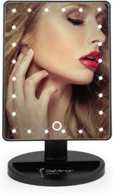 img 4 attached to 💄 Glamiror Lighted Makeup Mirror with LED Lights - Black Vanity Mirror for Makeup, Light Up Mirror for Glamorous Results