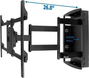 img 4 attached to 📺 Mount-It! Recessed TV Wall Mount: Full Motion In-Wall Bracket for Flush Installation, 28 Inch Extended Arm, Fits Screen Sizes 32-70 inch, Up to 175 lbs