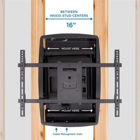 img 1 attached to 📺 Mount-It! Recessed TV Wall Mount: Full Motion In-Wall Bracket for Flush Installation, 28 Inch Extended Arm, Fits Screen Sizes 32-70 inch, Up to 175 lbs