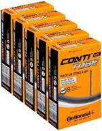 🏽 5-pack continental race 28 light bicycle inner tubes with decal - 700x20-25c, 80mm presta valve length logo