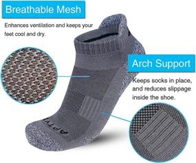 img 3 attached to 🧦 Top-Quality APTYID Men's Performance Cushion Ankle Athletic Running Socks (6 Pairs) - Superior Comfort & Performance