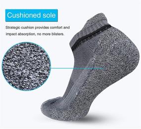 img 2 attached to 🧦 Top-Quality APTYID Men's Performance Cushion Ankle Athletic Running Socks (6 Pairs) - Superior Comfort & Performance