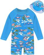 🩱 uideazone sleeve little zipper protection boys' swimwear: stylish and secure logo