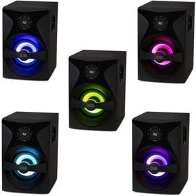 img 3 attached to 🔊 Acoustic Audio by Goldwood Bluetooth 2.1 Surround Sound System - Multimedia PC Speaker Set with LED Light Display, FM Tuner, USB/SD Card Inputs, Subwoofer & Remote Control