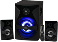 🔊 acoustic audio by goldwood bluetooth 2.1 surround sound system - multimedia pc speaker set with led light display, fm tuner, usb/sd card inputs, subwoofer & remote control logo