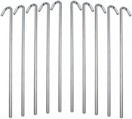 🏕️ heavy duty galvanized steel tent garden stakes - rust-free pegs for garden edging, fence hooks, landscape pins - ideal for outdoor camping, soil patio gardening, canopies логотип