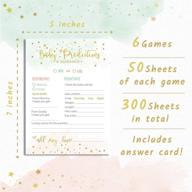 👶 ultimate 6-in-1 baby shower games set: 50 each for fun favors, gender reveal party supplies, and activities - perfect for boys, girls, or unisex celebrations! logo
