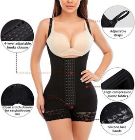 img 2 attached to SHAPERX Shapewear Compression Colombianas SZ7206 Black M Women's Clothing