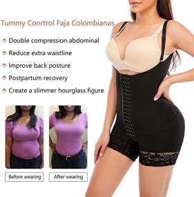 img 1 attached to SHAPERX Shapewear Compression Colombianas SZ7206 Black M Women's Clothing