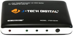 img 4 attached to 📺 J-Tech Digital JTD0102/4K 2-Port HDMI Splitter - Ultra HD 4K 3840 x 2160 Resolution & 3D Support