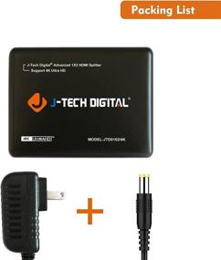 img 1 attached to 📺 J-Tech Digital JTD0102/4K 2-Port HDMI Splitter - Ultra HD 4K 3840 x 2160 Resolution & 3D Support