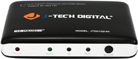 img 2 attached to 📺 J-Tech Digital JTD0102/4K 2-Port HDMI Splitter - Ultra HD 4K 3840 x 2160 Resolution & 3D Support