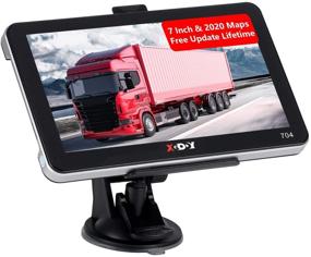 img 4 attached to 📍 Xgody 7 Inch Truck GPS Navigation System with Sunshade, 8GB Memory, Spoken Directions, Speed Limit Displays, Capacitive Touch Screen, SAT Navigator with Lifetime US Map Updates