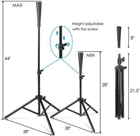 img 3 attached to Adjustable Baseball Softball Batting Tee by Goplus - Tripod Design for Effective Batting Training Practice, Complete with Carrying Bag