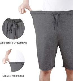 img 3 attached to Ultimate Men's Comfort Shorts: Sleek Lounge Workout Clothes for Sleep & Relaxation