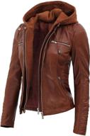 🧥 stylish leather jacket women - authentic lambskin womens jacket with detachable hood logo