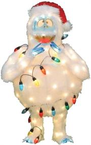 img 4 attached to 🎅 Eye-Catching 32-Inch Pre-Lit Rudolph the Red-Nosed Reindeer Bumble Christmas Yard Decoration with 80 Lights by ProductWorks
