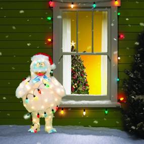 img 3 attached to 🎅 Eye-Catching 32-Inch Pre-Lit Rudolph the Red-Nosed Reindeer Bumble Christmas Yard Decoration with 80 Lights by ProductWorks