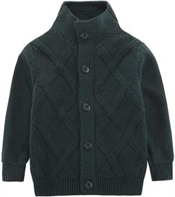 img 4 attached to Motteecity Clothes Woollen Sweater Cardigan Boys' Clothing and Sweaters