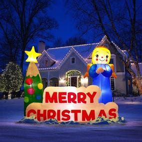 img 1 attached to Christmas Inflatable Decorations Outdoor Decoration Seasonal Decor for Outdoor Holiday Decor
