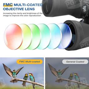 img 2 attached to 🔭 PGFUN 8x Magnification 20x50 Binoculars for Adults – Wide Field of View with 50mm Large Objective Lens – Ideal for Birds Watching, Hunting, Sports, Concerts, and More Outdoor Scenes