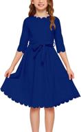 👗 stylish gorlya sleeve scalloped pockets gor1031 girls' clothing: find the perfect wardrobe must-haves! logo