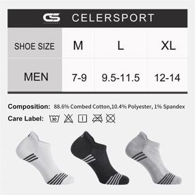 img 3 attached to 🧦 CelerSport Men's Ankle Running Socks 6-Pack: Low Cut Athletic Sports Socks for Active Performance