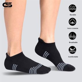 img 2 attached to 🧦 CelerSport Men's Ankle Running Socks 6-Pack: Low Cut Athletic Sports Socks for Active Performance