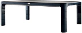 img 4 attached to 3M Adjustable Monitor Stand: Height-Adjustable for Monitors and Laptops, Holds up to 20 lbs, Convenient Storage Space, Black (MS85B)