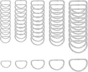 img 4 attached to 🔗 Mandala Crafts Metal D Ring Set - Heavy Duty Assorted Silver Non Welded D Rings for Sewing Crafts, Purse, Dog Collar, Bag, Belt, Keychain, Webbing Strap - Bulk Pack of 180 PCs, 3mm Thickness, Various Sizes