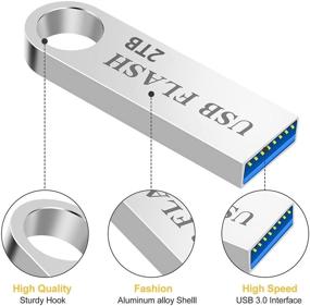 img 1 attached to 🔑 ivymoe 2TB USB 3.0 Waterproof Metal Flash Drive – High Speed Portable Thumb Drive for Data Storage in Computer/Laptop