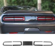 🚗 voodonala challenger taillight cover trim accessories - carbon fiber grain (5ps) - for dodge challenger 2015+ logo