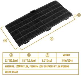 img 1 attached to Чехол для козырька OneTigris черного цвета с карманом на липучке MOLLE